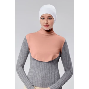 Sonbahar Moda Tesettür Yarım Boğazlı Simit Boyunluklu Penye Düz Renk