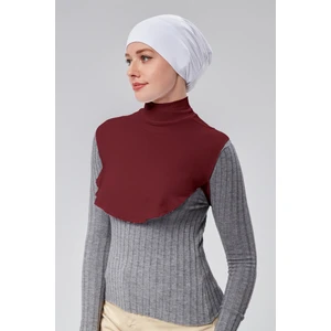 Sonbahar Moda Tesettür Yarım Boğazlı Simit Boyunluklu Penye Düz Renk