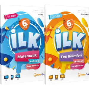 Hiper Zeka Yayınları 2025 6.sınıf Ilk Matematik ve Fen Bilimleri Haftalık Soru Bankası - Hiper Zeka