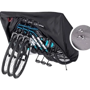 Mega Everest 3 Bisiklet Kapasiteli Siyah Bisiklet Brandası 4 Mevsim Su Geçirmez Lastikli 208X112X112CM