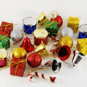 Renkli Yılbaşı Ağacı Süs Seti 12'li Paket