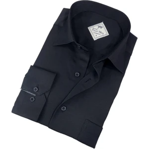 Gömlek Galerisi Klasik Rahat Kesim Düz Uzun Kollu Erkek Gömlek