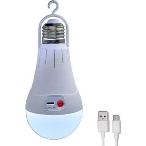 Usb-C Şarjlı E27 Duylu LED Ampül Kancalı Kamp Lambası 12W