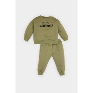 Erkek Bebek 2'li Takım Baskılı Sweatshirt Beli Lastikli Eşofman Altı D7664A524WN