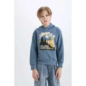 Erkek Çocuk Kapüşonlu Baskılı Sweatshirt D6226A824CW