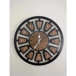 Bektek Ahşap Siyah Duvar Saati  Saat 5 Mm