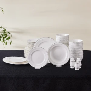 Bone Collection Tobias 56 Parça 12 Kişilik Yemek Takımı Platin
