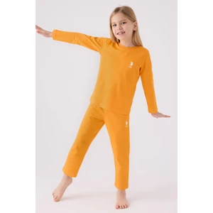 U.S. Polo Assn. Kız Çocuk Kayısı Pijama Takımı