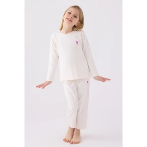 U.S. Polo Assn. Kız Çocuk Vanilya Pijama Takımı