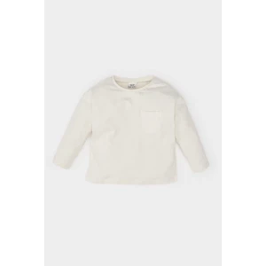 Kız Bebek Bisiklet Yaka Basic Düz Uzun Kollu Tişört D0741A524AU