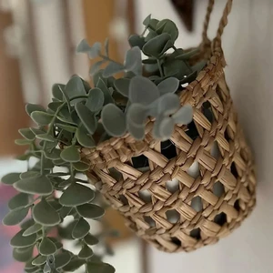 Dekoratif Çok Amaçlı / Hasır Saksı Sepet / Askı Sepet / Duvar Sepet 10 x 10CM