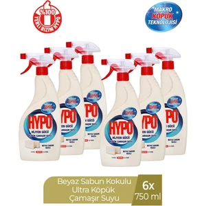 Köpük Çamaşır Suyu Beyaz Sabun Kokulu 750 ml x 6 Adet