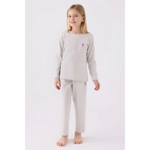 U.S. Polo Assn. Kız Çocuk Gri Pijama Takımı