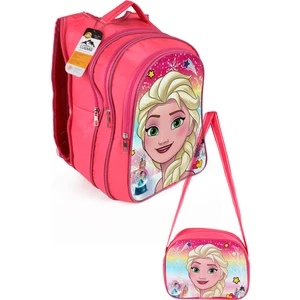 Pembe Okul ve Beslenme Çantası Takımı – 3 Cepli, Suya Dayanıklı Yırtılmaz Kumaş, 40x30x20 cm, Günlük Kullanıma Uygun