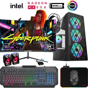 XSR933 I5 3470 16GB Ram 1tb M.2 Nvme SSD 4gb RX550 Ekran Kartı 24" Curved Oyuncu Hazır Sistem