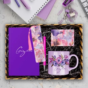 Öğretmenlere Özel Tasarım Defter & Kalem & Kupa & Akrilik Kitap Ayracı Hediye Kutusu 114390