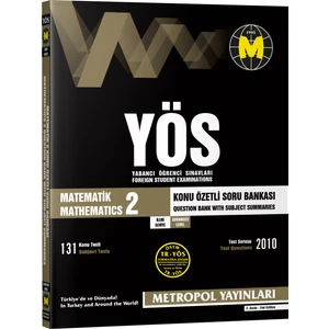 TR-YÖS MATEMATİK KONU ÖZETLİ SORU BANKASI-2 (İLERİ SEVİYE)