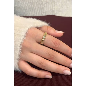 Trend Collection Zirkon Taşlı Kalp Model Ayarlanabilir Gold Kadın Yüzük