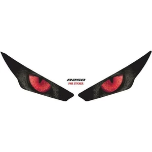 Rks R250 Kırmızı Göz Far Sticker Etiket Modeli