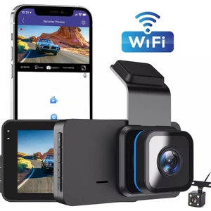 T603 Araç Kamerası 2k Video Kaydı 3inç Ekranlı Wifi App Kontrol + Gece Görüşü Geri Görüş Kamerası