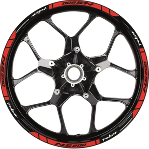 Bajaj Pulsar NS200 Baskılı Jant Dışı Şerit Motosiklet Sticker Etiket Modeli Kırmızı