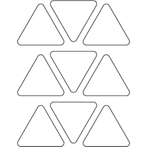 Beyaz Reflective (Reflektif) 9'lu Üçgen Sticker Paketi Otomobil Motosiklet Reflektif Parlayan Sticker Etiket Modeli