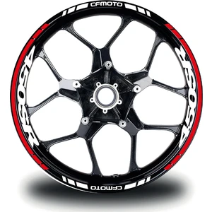 Cfmoto 450SR Sticker Jant Iç & Dış Yazılı Etiket Modeli Kırmızı - Beyaz
