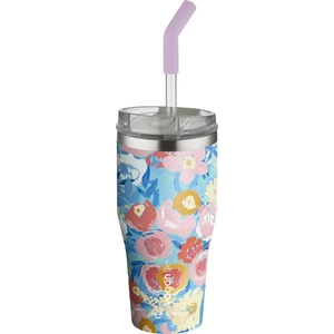 Tumbler Özel Desenli Cup 590 ml Vakumlu Paslanmaz Çelik Termos Pipetli/rahat Içim -FFVGN1001-590ML
