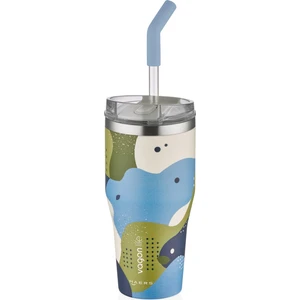 Tumbler Özel Desenli Cup 590 ml Vakumlu Paslanmaz Çelik Termos Pipetli/rahat Içim -FFVGN1001-590ML