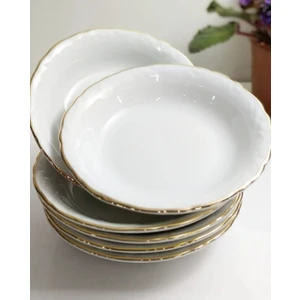 Yaldızlı Çukur Tabak 16CM -6 Adet