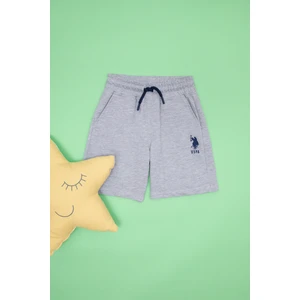 U.S. Polo Assn. Erkek Çocuk Gri Melanj Şort (Örme) 50263428-VR086