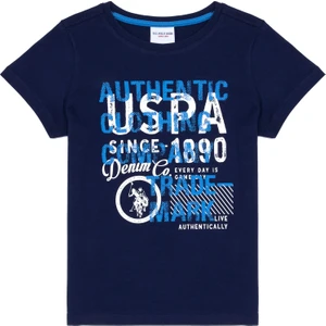 U.S. Polo Assn. Çocuk Lacivert Bisiklet Yaka Tişört 50263338-VR033