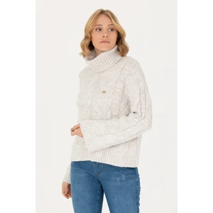 U.S. Polo Assn. Kadın Taş Melanj Kazak /Triko 50270441-VR225