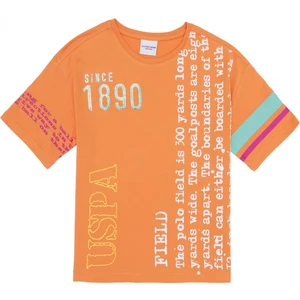 U.S. Polo Assn. Kız Çocuk Turuncu Tişört 50265393-VR051