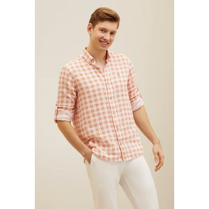 U.S. Polo Assn. Erkek Kiremit Gömlek Desenli 50263337-VR031