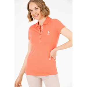 U.S. Polo Assn. Kadın Somon Basic Polo Yaka Tişört 50262698-VR047