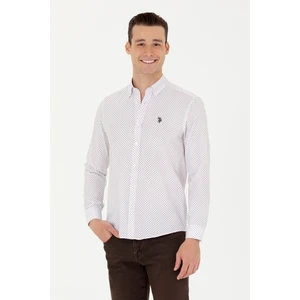 U.S. Polo Assn. Erkek Bordo Gömlek Desenli 50279425-VR014