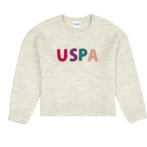 U.S. Polo Assn. Kız Çocuk Krem Kazak /Triko 50271878-VR071
