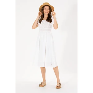 U.S. Polo Assn. Kadın Beyaz Elbise (Dokuma) 50262477-VR013