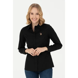 U.S. Polo Assn. Kadın Siyah Gömlek Basic 50271268-VR046