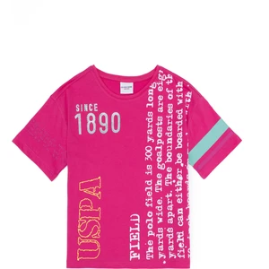 U.S. Polo Assn. Kız Çocuk Fuşya Tişört 50265393-VR023