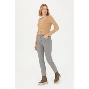 U.S. Polo Assn. Kadın Kum Melanj Hırka (Triko) 50276235-VR123