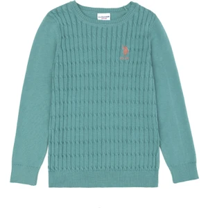 U.S. Polo Assn. Kız Çocuk Mint Kazak /Triko 50269034-VR090