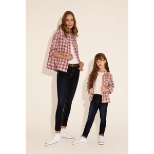 U.S. Polo Assn. Kız Çocuk Pembe Gömlek Desenli 50280035-VR041