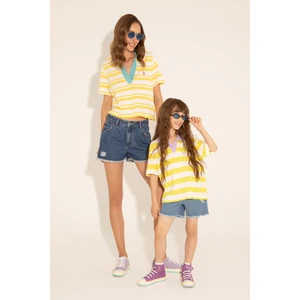 U.S. Polo Assn. Kız Çocuk Fıstık Tişört 50288434-VR087