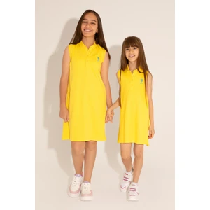 U.S. Polo Assn. Kız Çocuk Sarı Örme Elbise 50289282-VR044