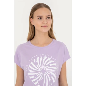 U.S. Polo Assn. Kadın Lila Tişört 50282896-VR034