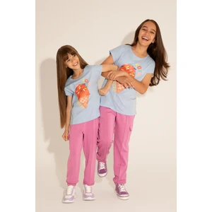 U.S. Polo Assn. Kız Çocuk Açık Mavi Tişört 50288452-VR003