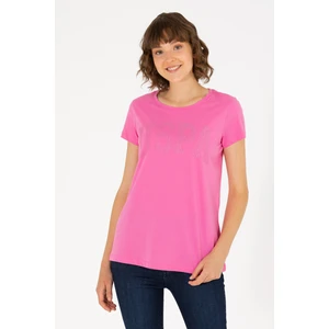 U.S. Polo Assn. Kadın Pembe Tişört Basic 50262670-VR041