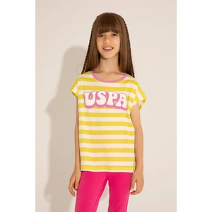U.S. Polo Assn. Kız Çocuk Fıstık Tişört 50288409-VR087